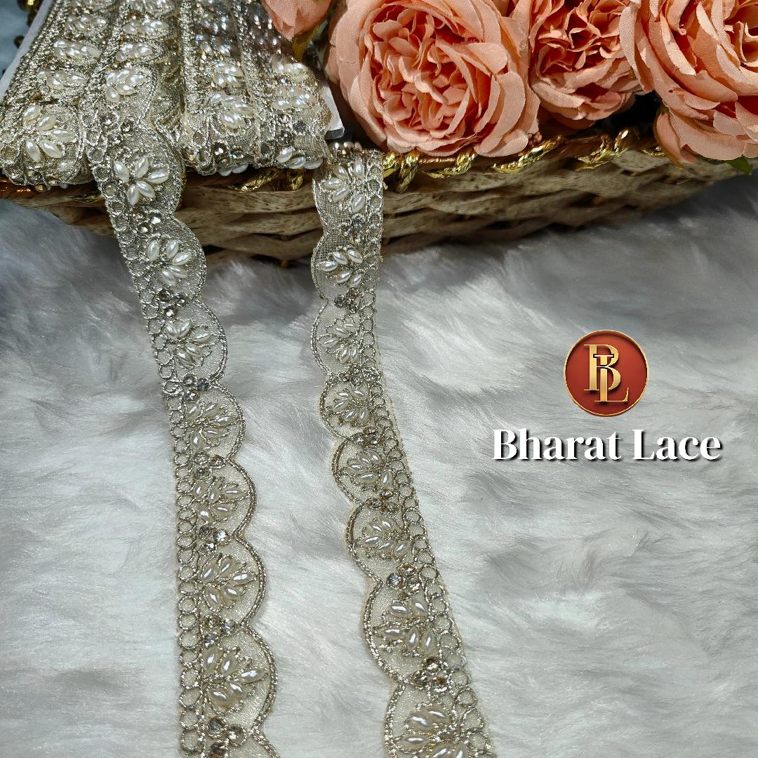 scallop Golden Silver &light gold lace