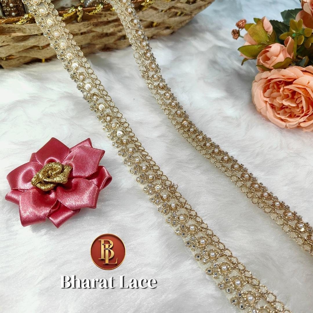 Tishue Golden Handwork Lace