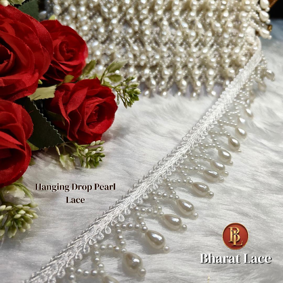 Latkan Pearl Drop Lace
